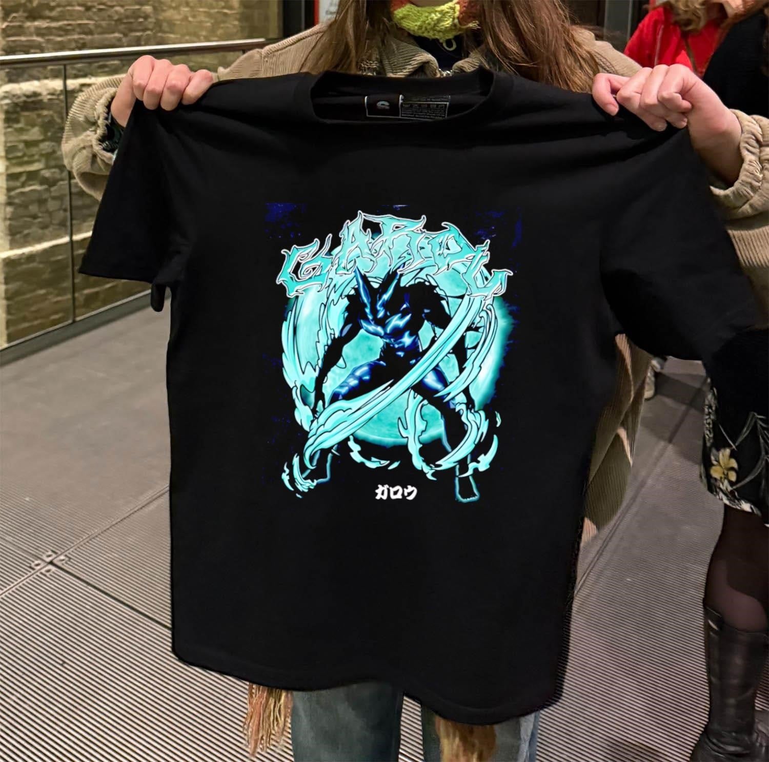 Garou Cosmic Fear Mode One Punch Man Monster Form Blue Aura shirt
