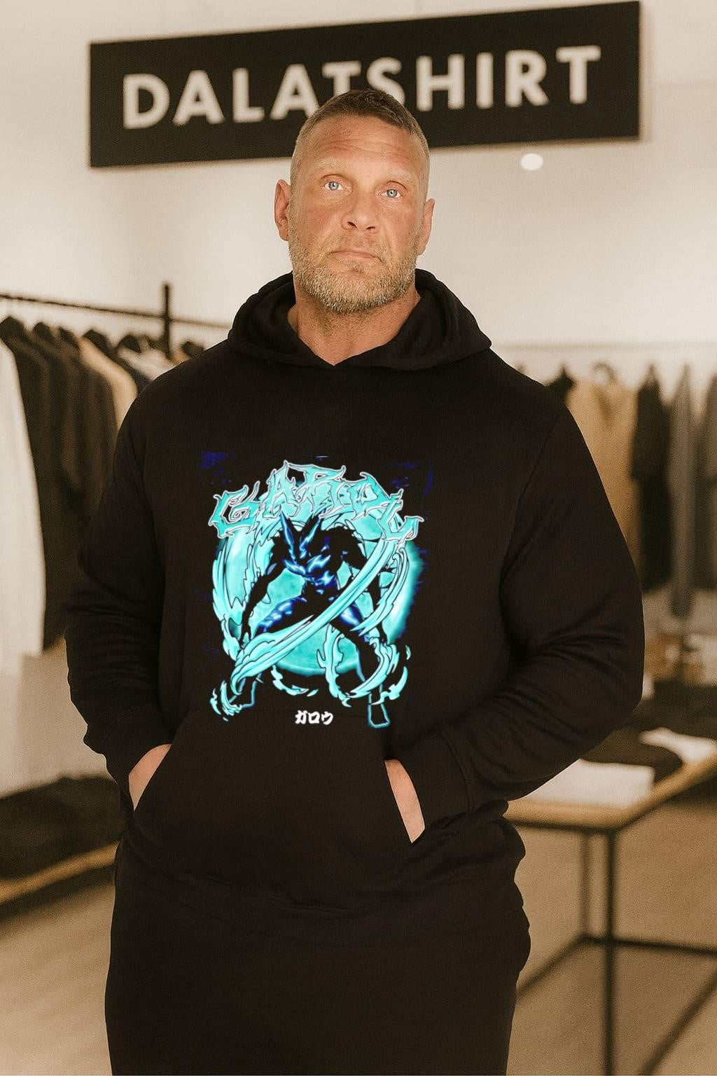 Garou Cosmic Fear Mode One Punch Man Monster Form Blue Aura shirt