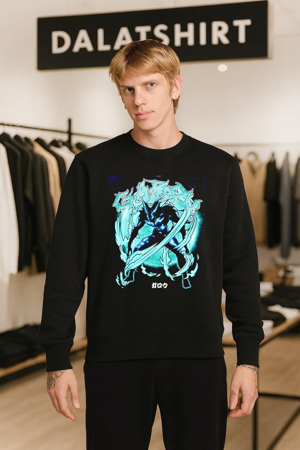 Garou Cosmic Fear Mode One Punch Man Monster Form Blue Aura shirt