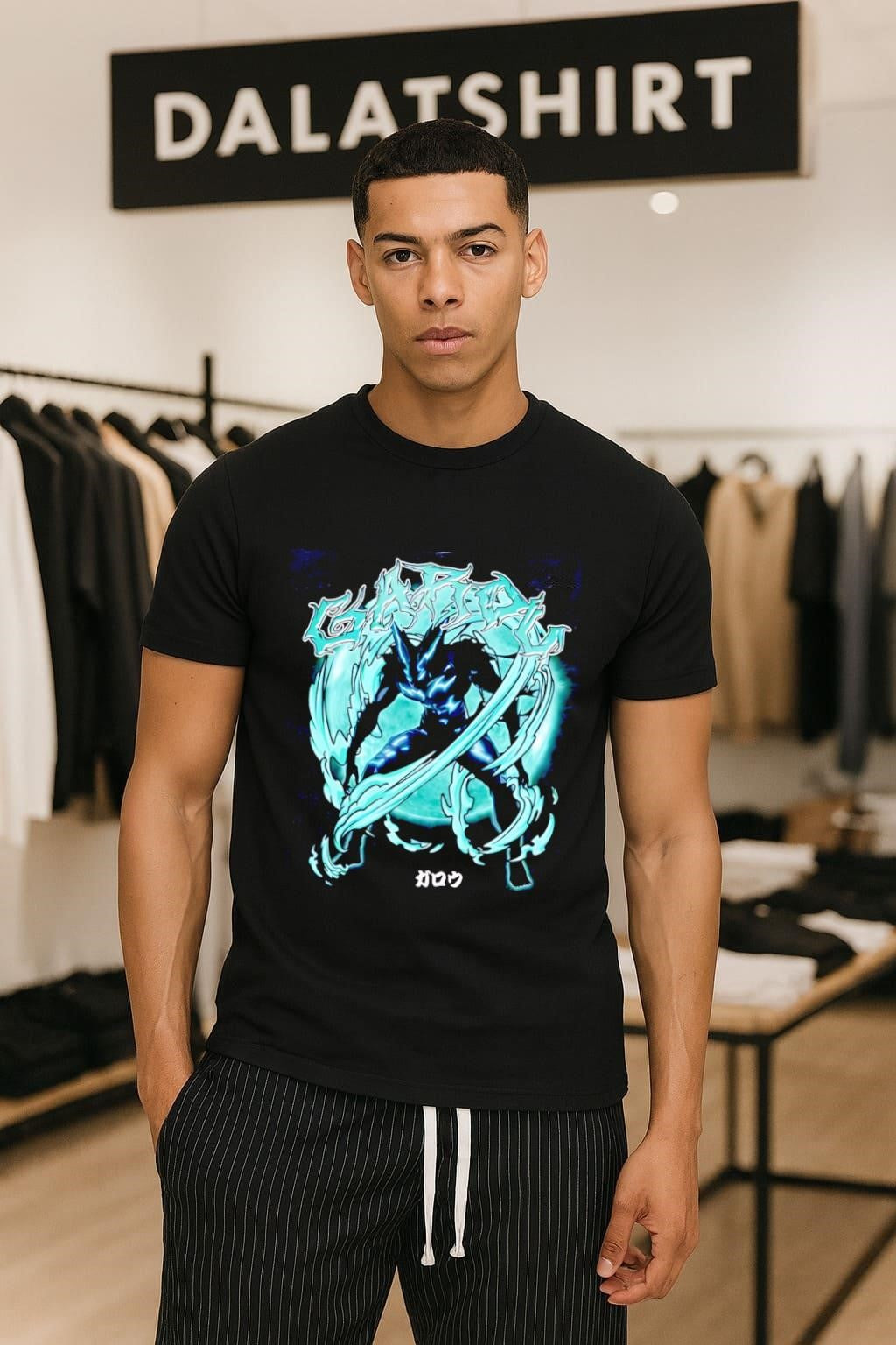 Garou Cosmic Fear Mode One Punch Man Monster Form Blue Aura shirt