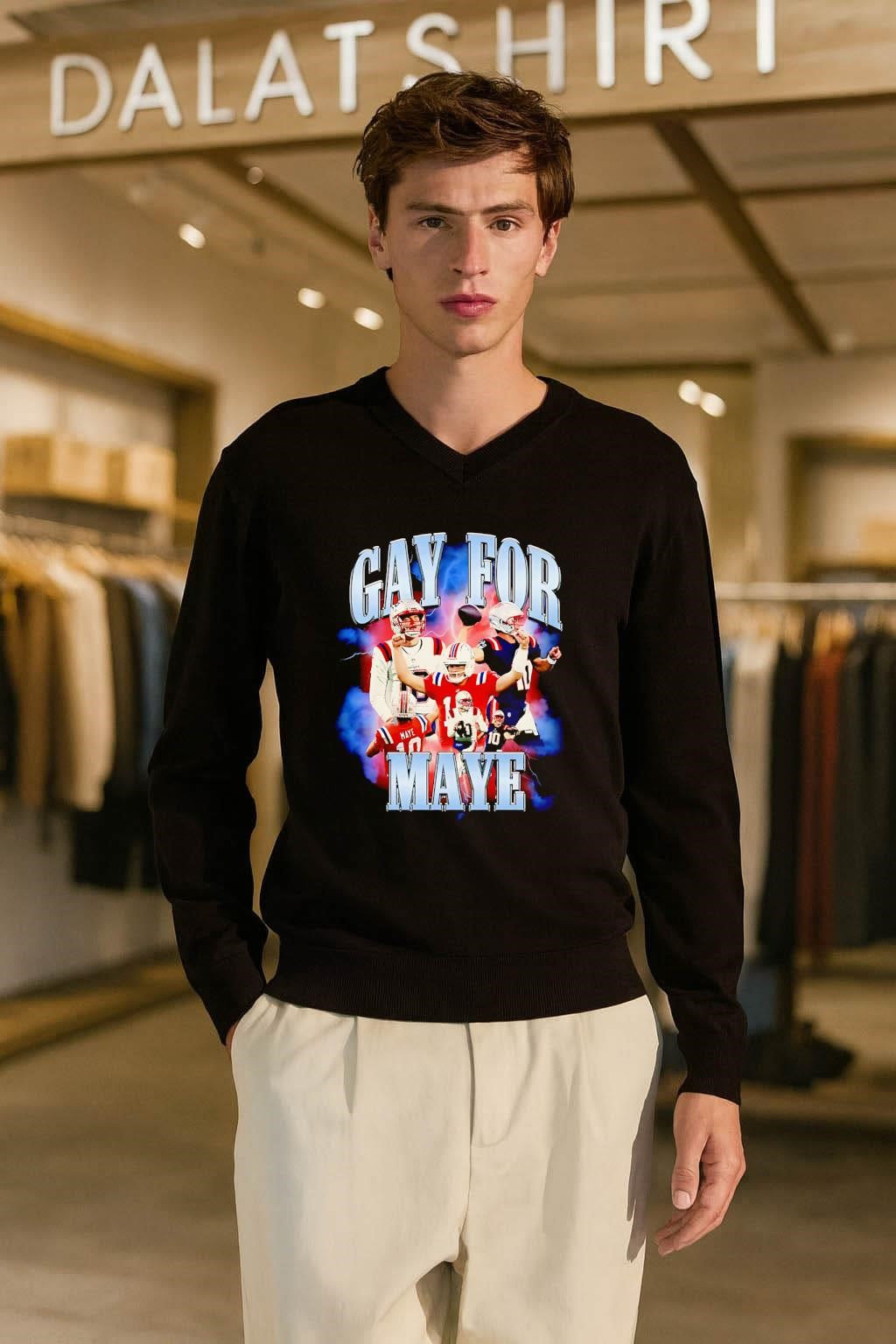 Gay for Maye Drake Maye New England Football shirt