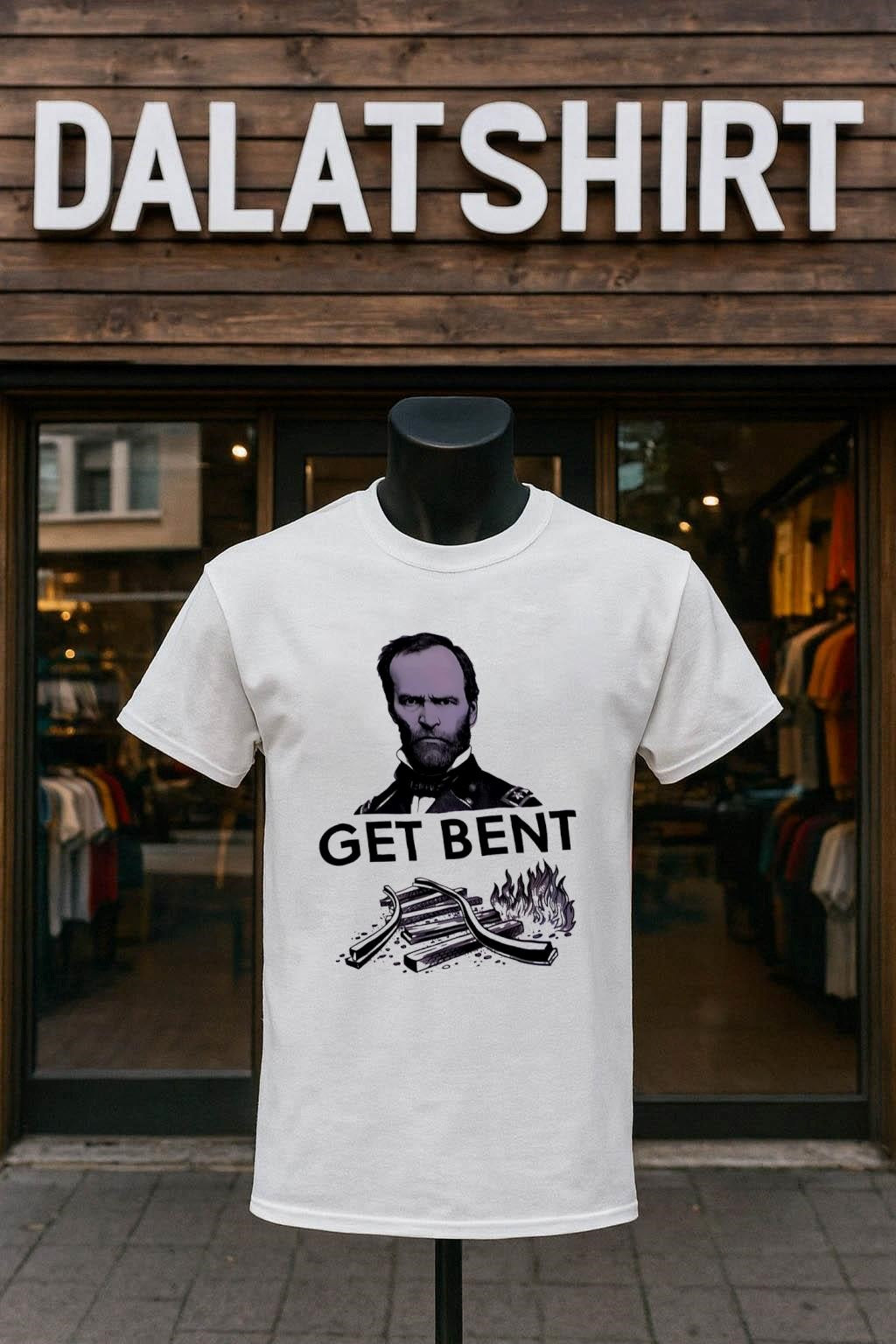 General William Tecumseh Sherman Get Bent Railway Iron Neckties shirt