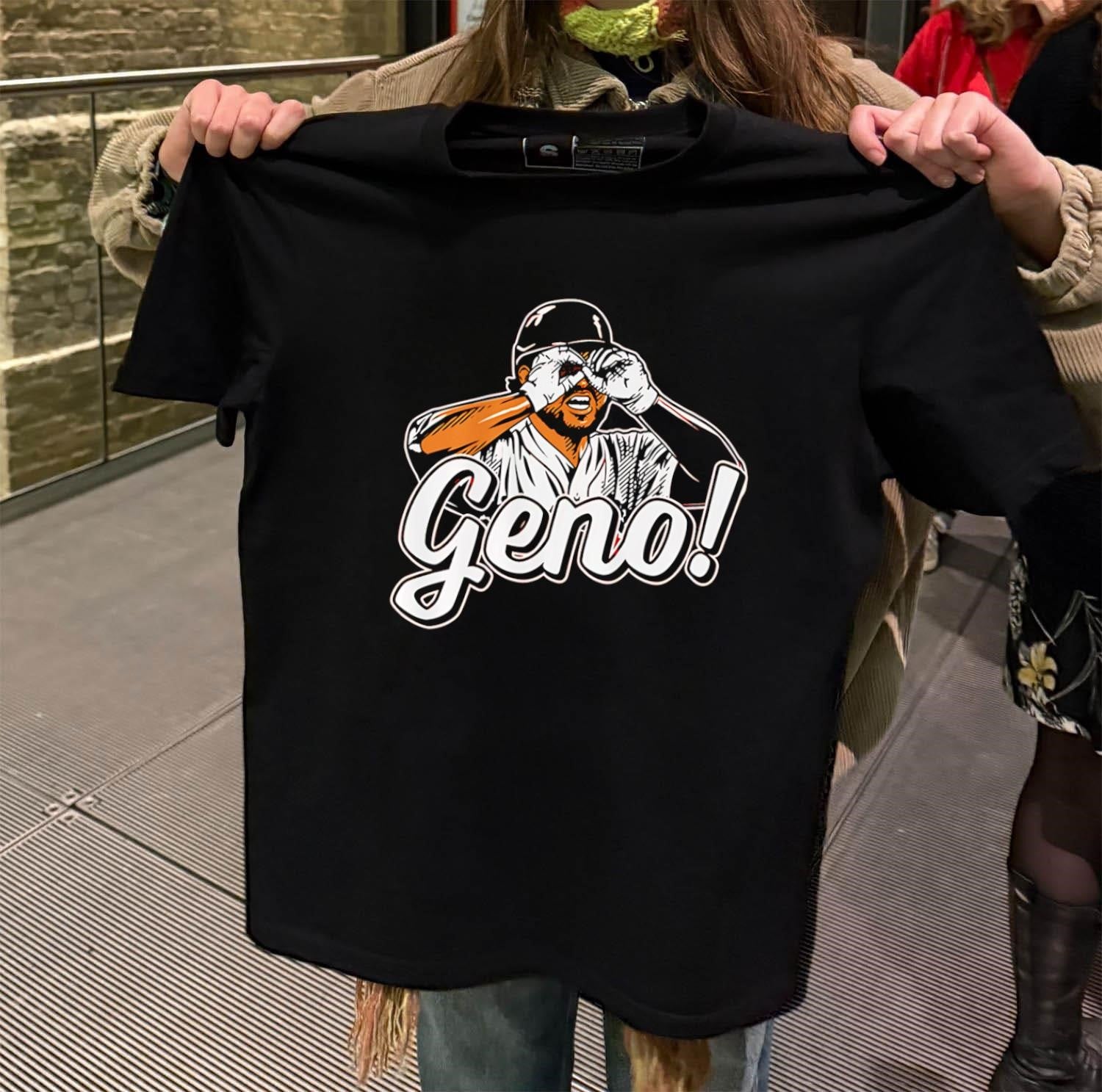 Geno Eugenio Suárez Baseball Player Goggles Celebration Graphic shirt