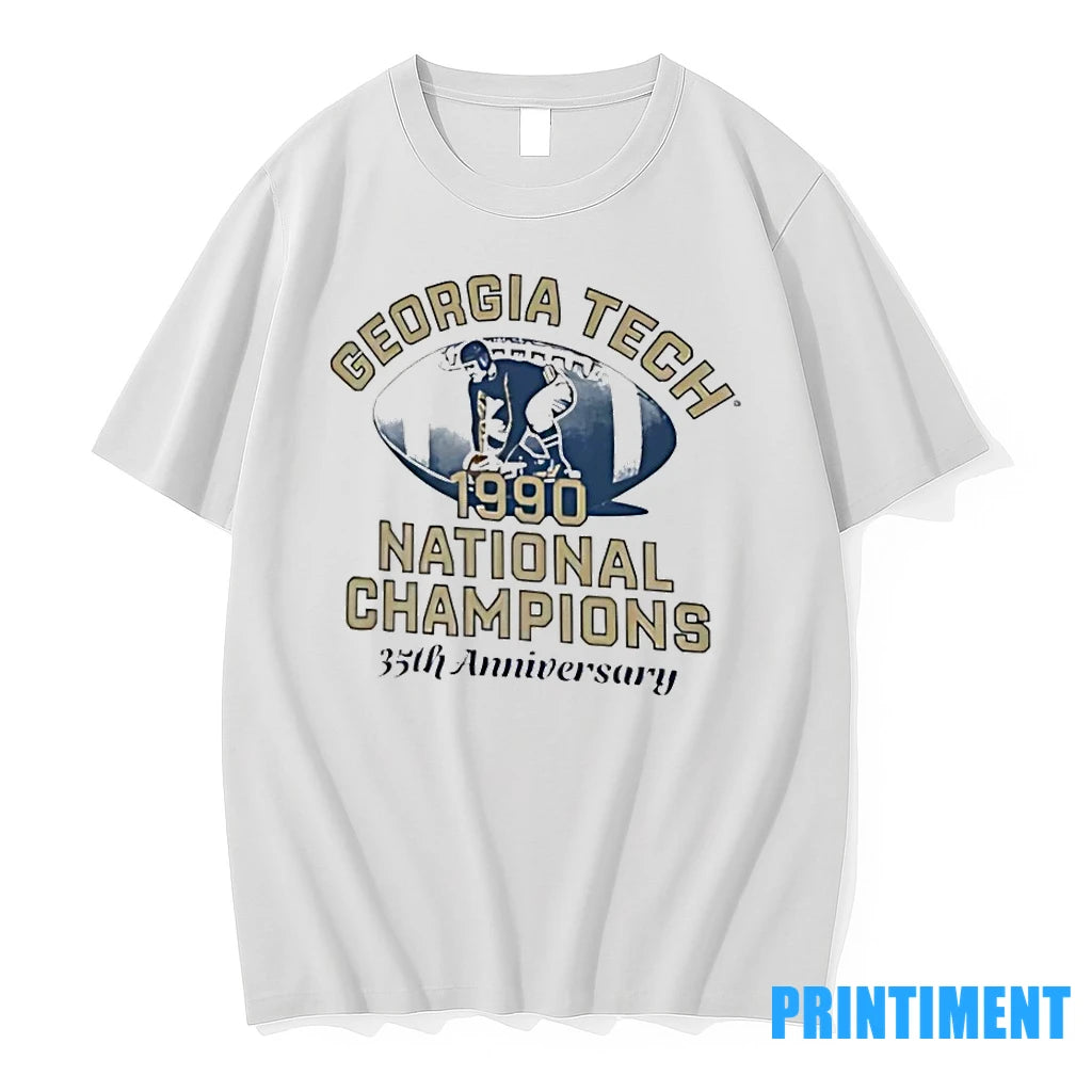 Georgia Tech Yellow Jackets 1990 National Champs Anniversary Tshirts Sweater