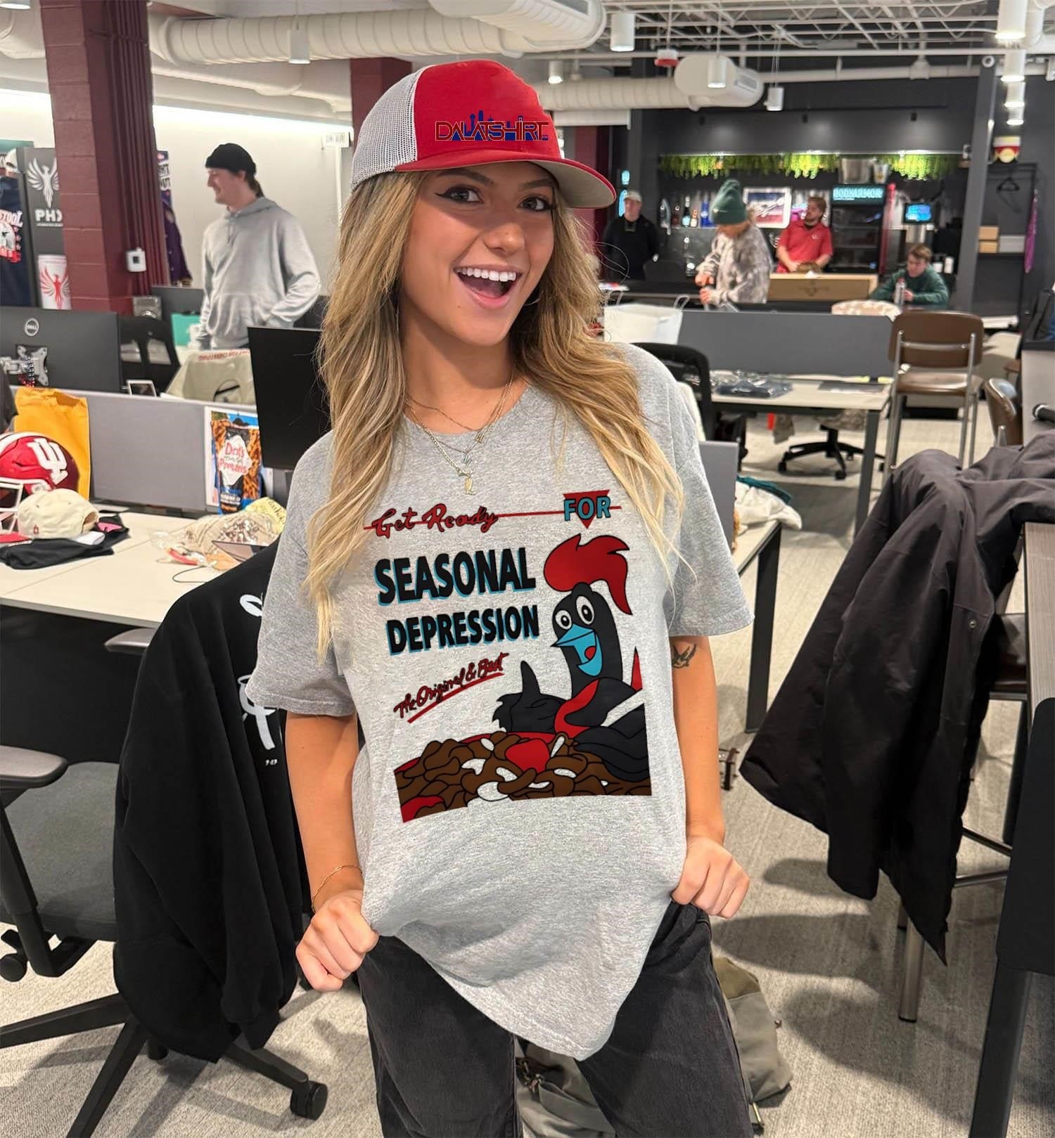 Get Ready For Seasonal Depression Rooster Cereal Parody shirt