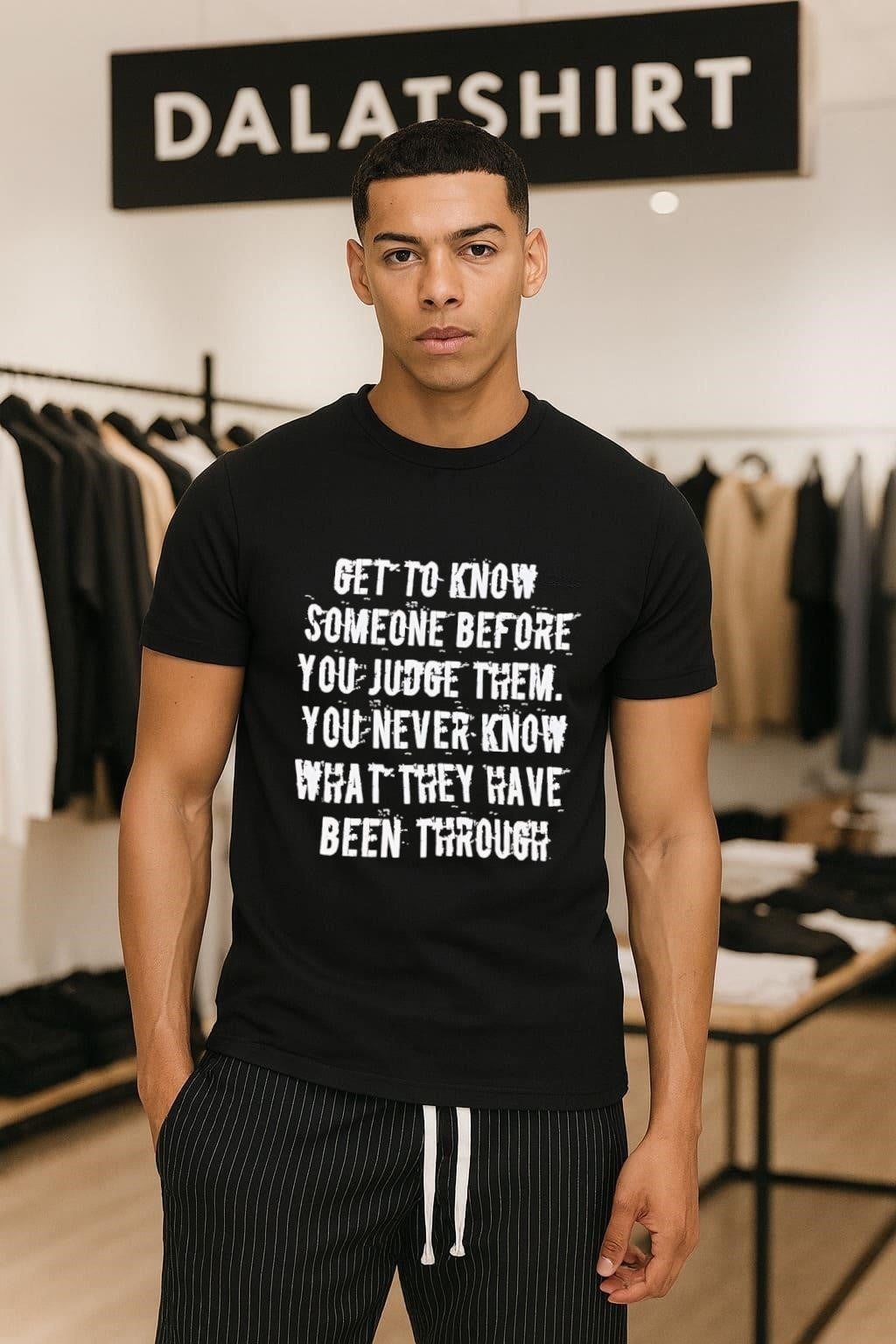 Get To Know Someone Quote Distressed Typography Inspirational Statement shirt