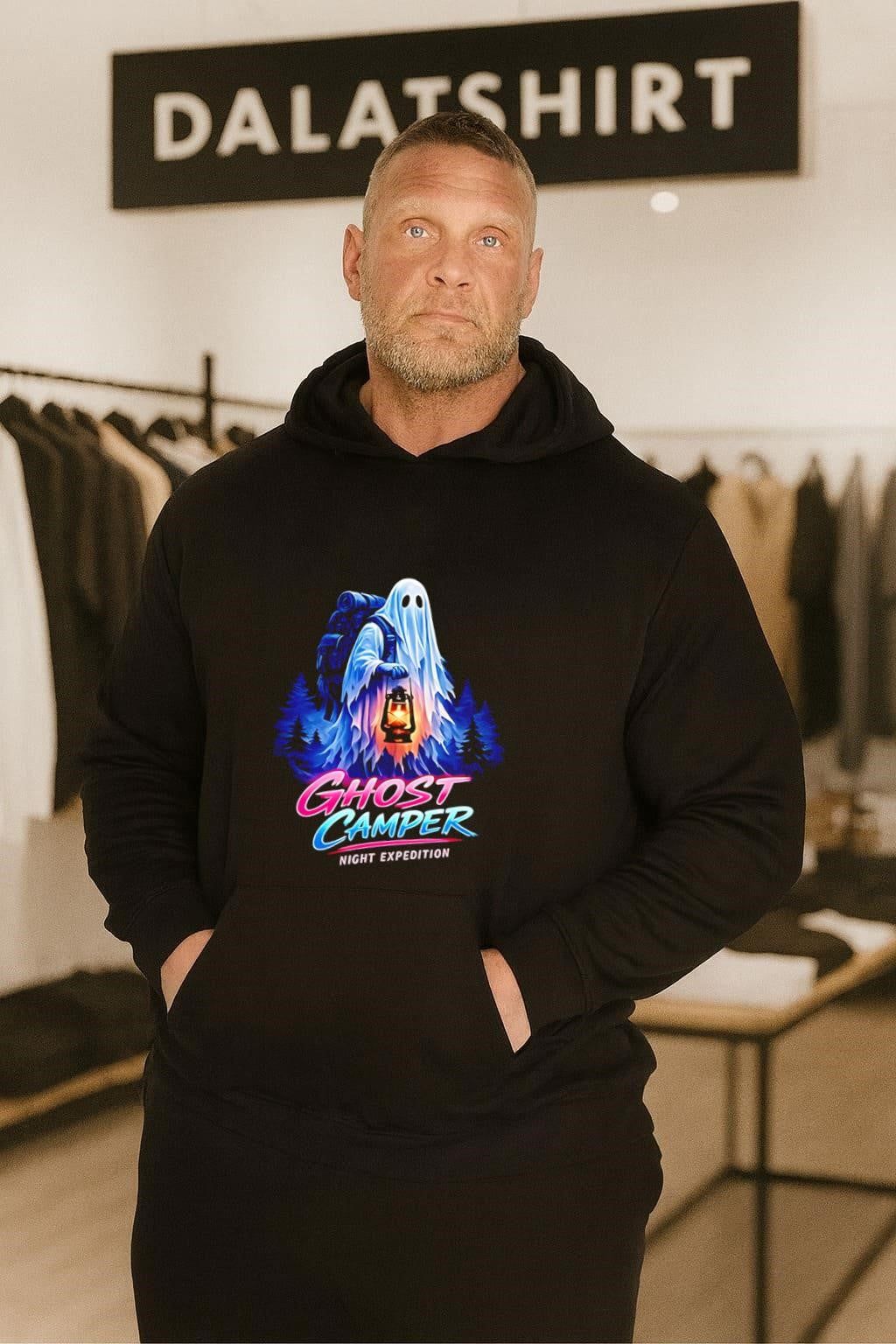 Ghost Camper Night Expedition Lantern Forest shirt