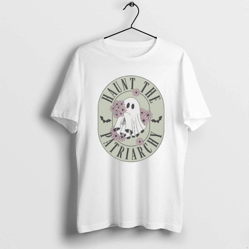 Ghost With Flowers Haunt The Patriarchy Halloween T Shirts