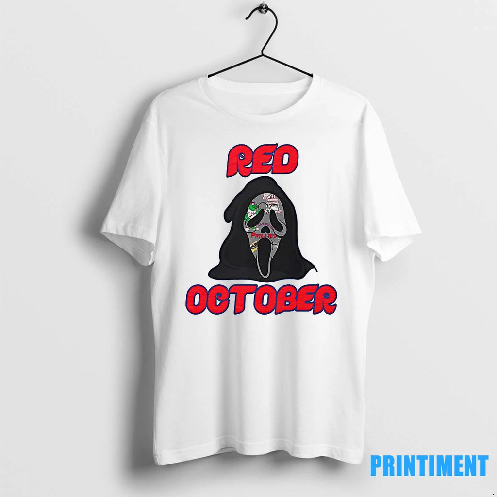Ghostface X Philadelphia Phillies Baseball Red October Horror Killer Tshirts Sweater