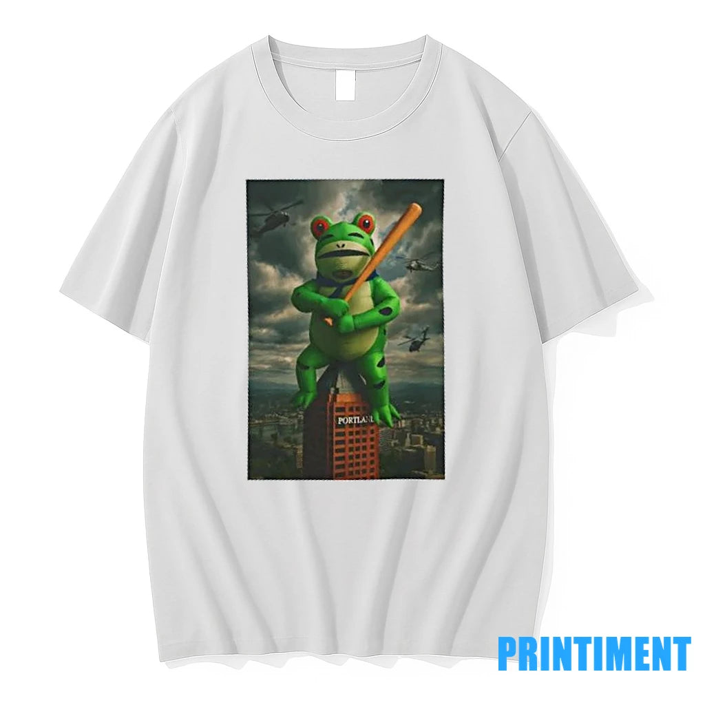 Giant Frog Hero Over Portland Tshirts Sweater