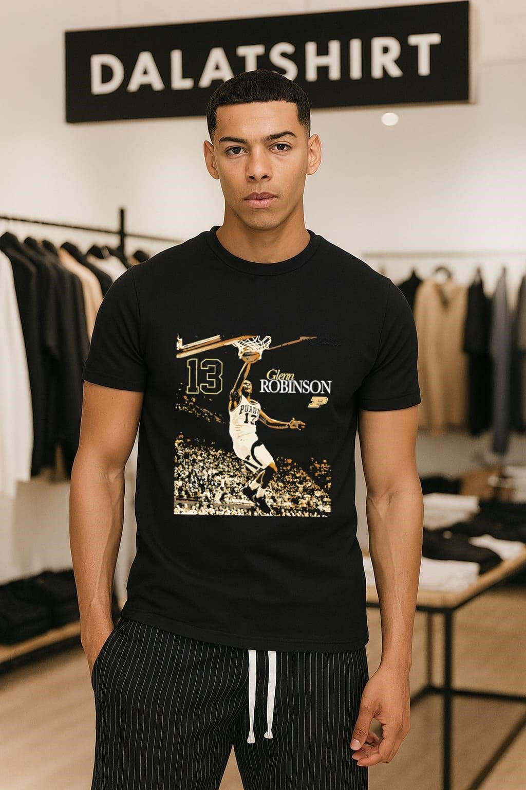Glenn Robinson 13 Purdue Basketball Slam Dunk Graphic shirt