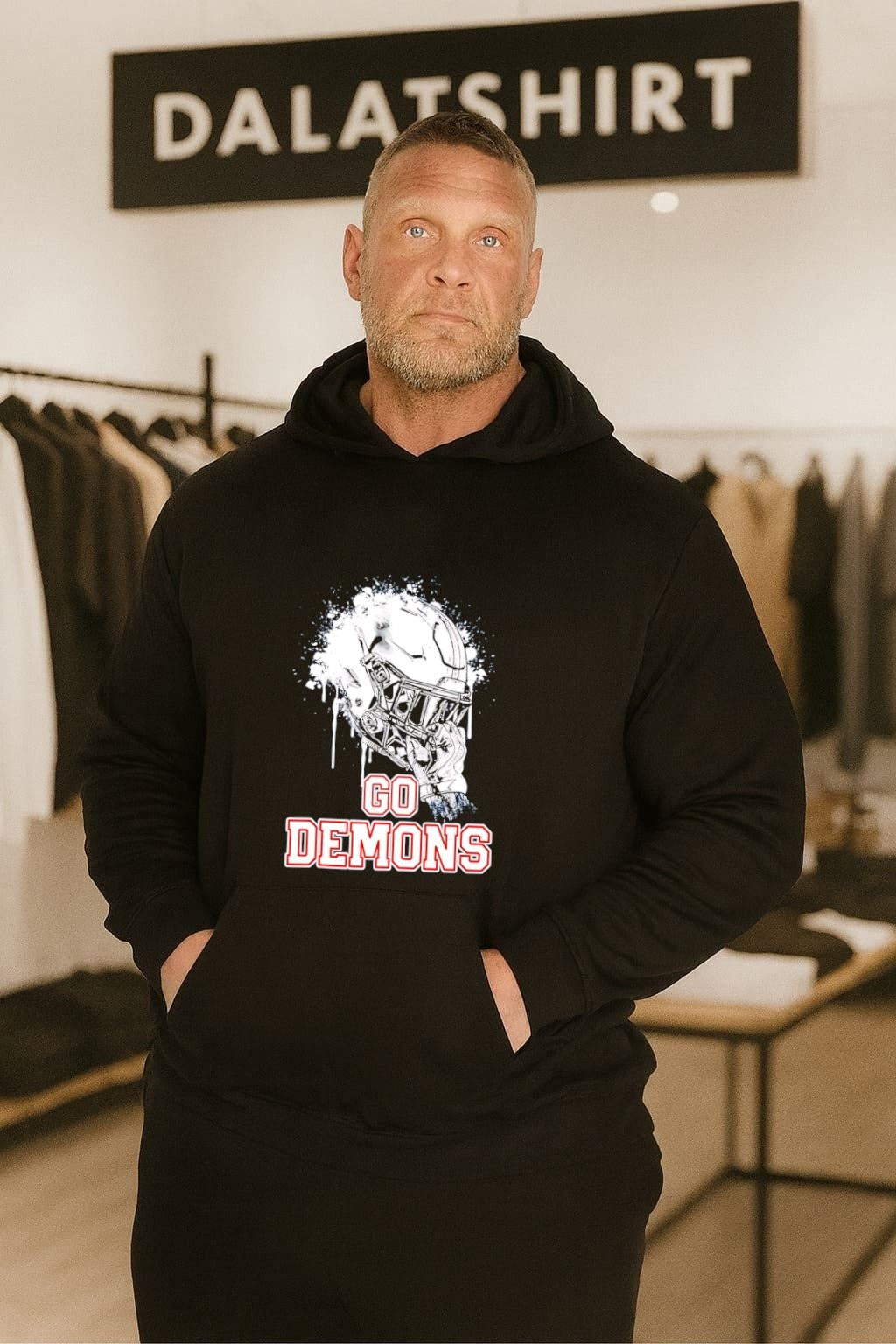 Go Demons Football Helmet Splash shirt