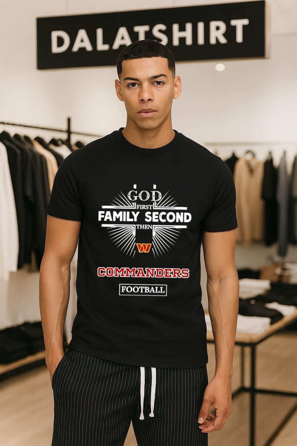 God First Family Second Then Commanders Football shirt