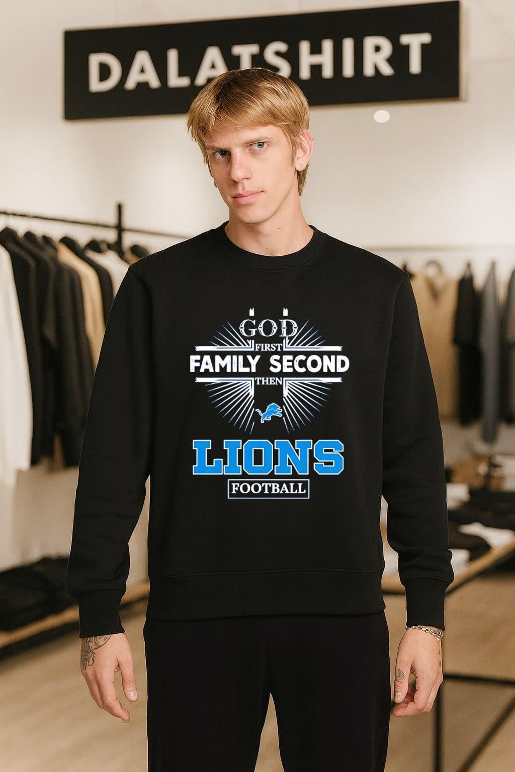 God First Family Second Then Detroit Lions Football shirt