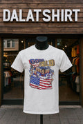 Going Gold USA hockey team celebration with flag shirt
