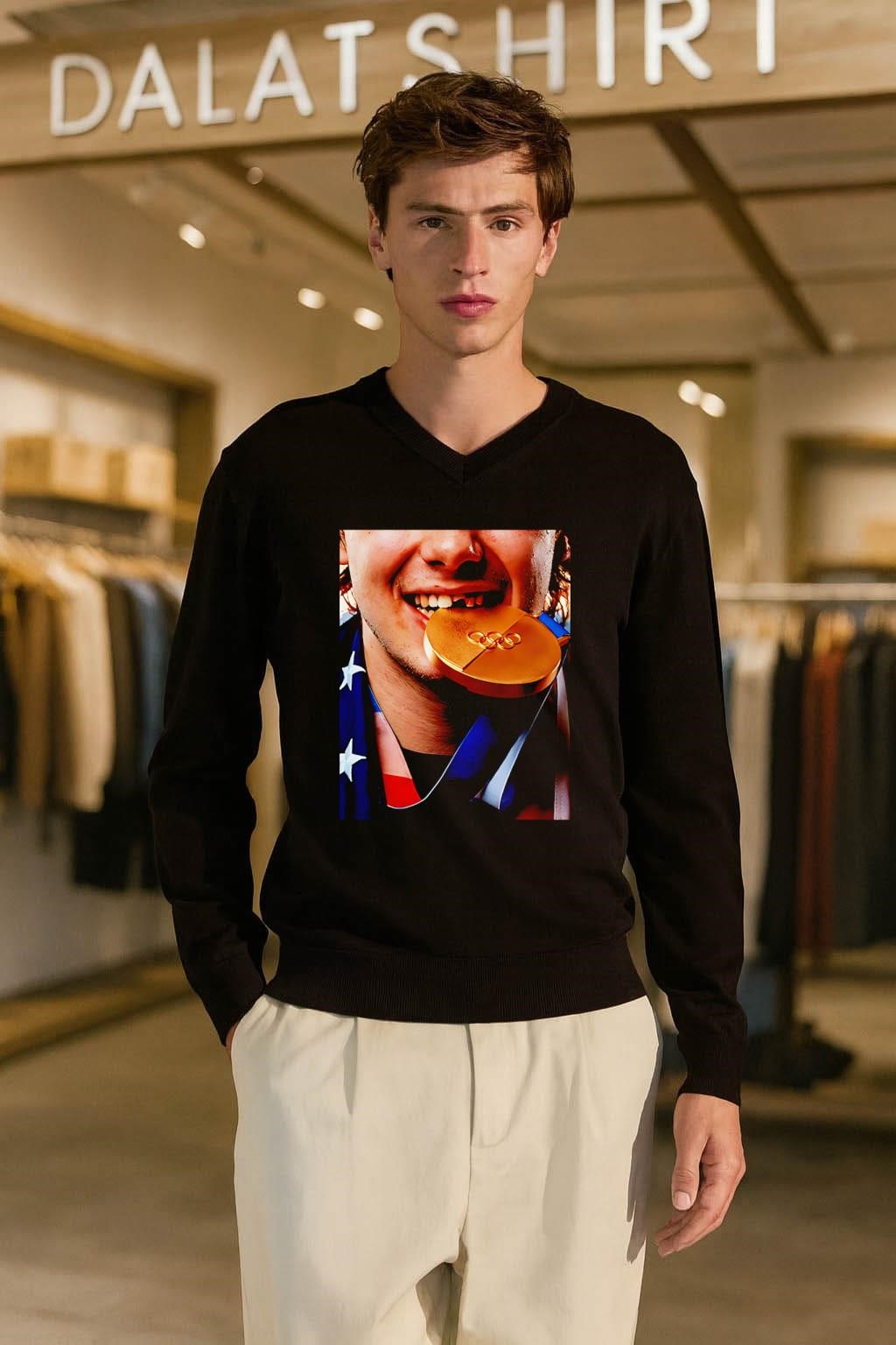 Gold Medal Olympic Champion Biting Winner Reward shirt