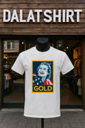 Gold Olympic Swimmer USA Flag Patriot Shepard Fairey shirt