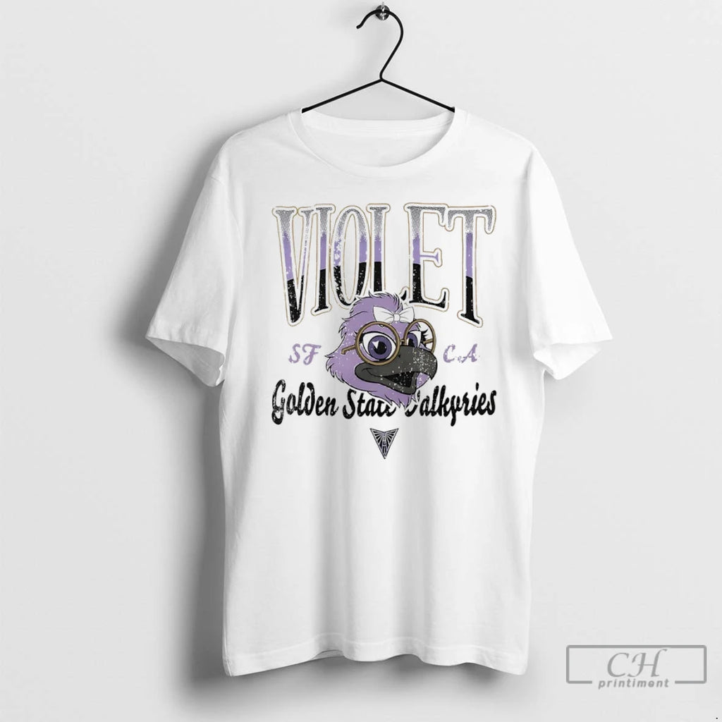 Golden State Valkyries Vilolet Big Face Mascot T Shirts