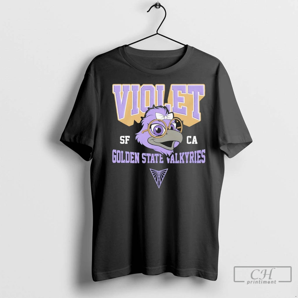 Golden State Valkyries Violet Big Head Mascot T Shirts