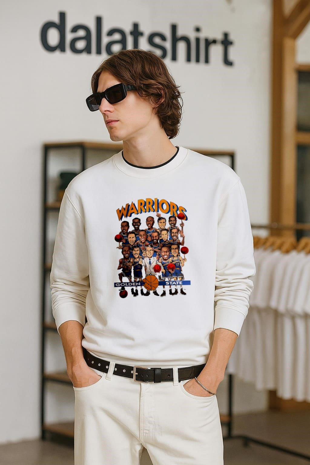 Golden State Warriors Basketball Team Caricature Graphic shirt