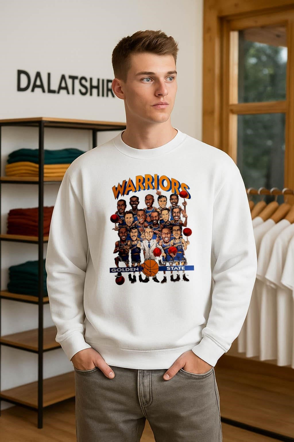 Golden State Warriors Basketball Team Caricature Graphic shirt