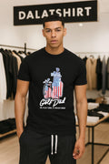 Golf Dad Bags USA we play less it means more shirt