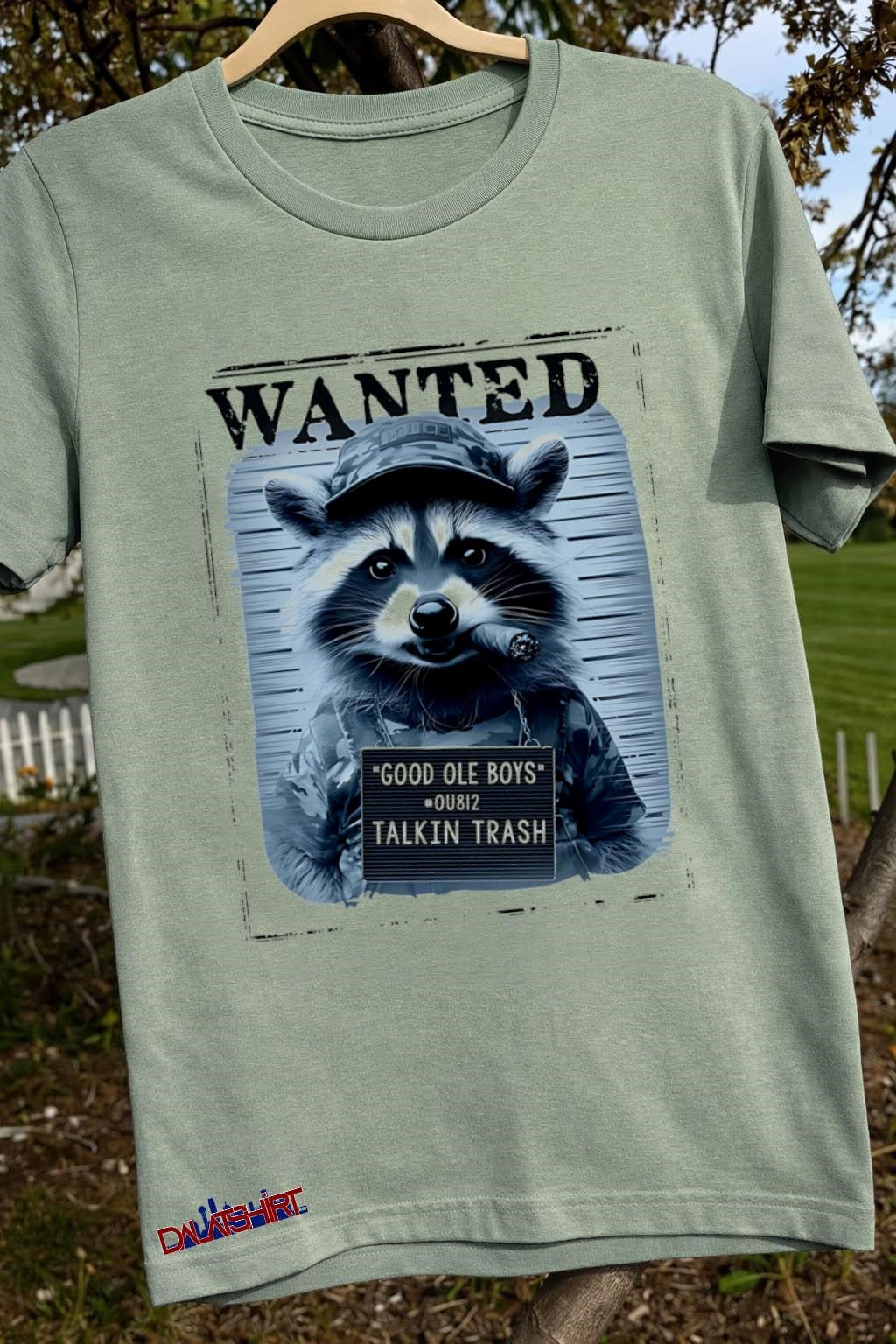 Good Ole Boys Talkin Trash Raccoon Wanted Poster shirt