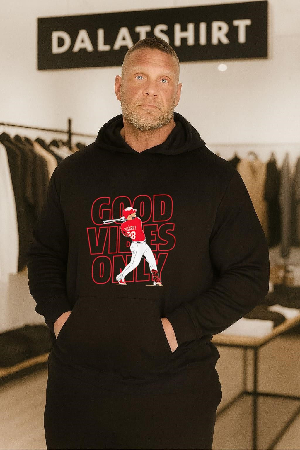 Good Vibes Only Eugenio Suárez 28 Baseball Swing Graphic shirt