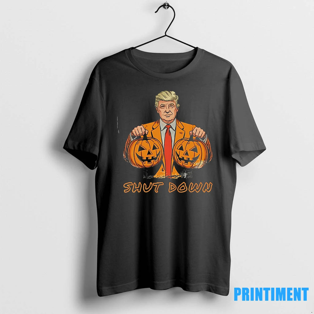 Government Shutdown Trump Pumpkin Halloween Tshirts Sweater