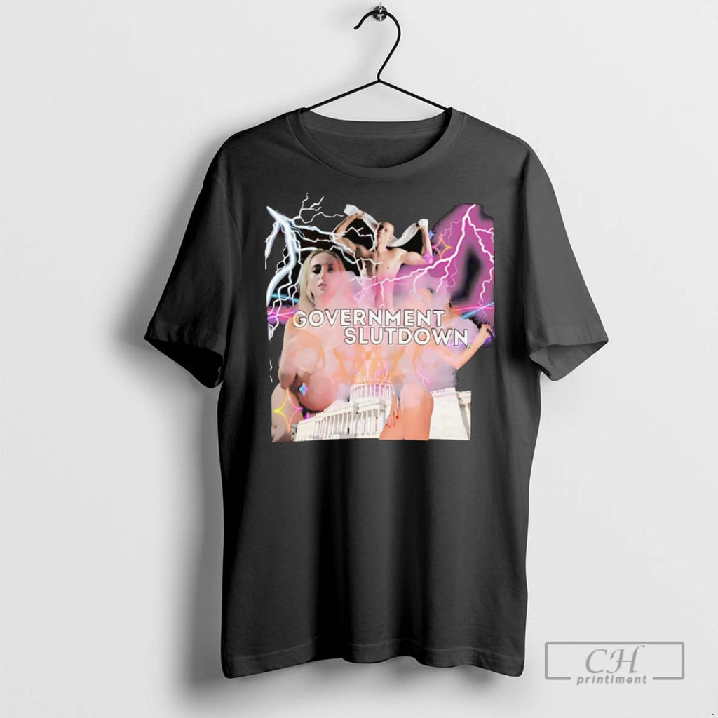Government Slutdown Picture Collage Lightning T Shirts