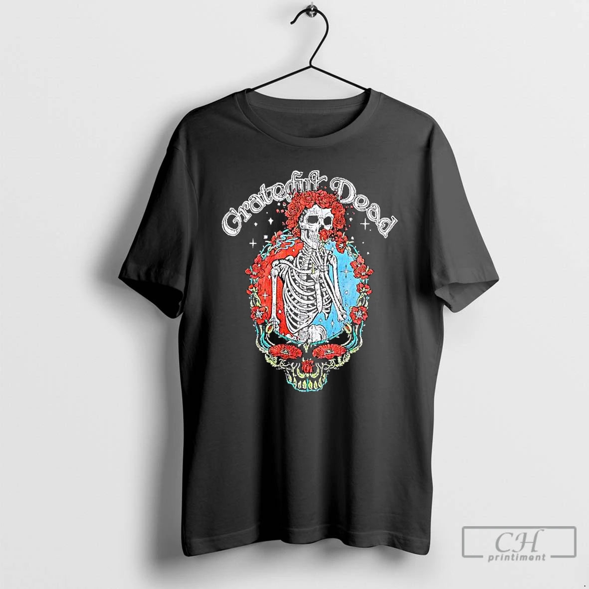Grateful Dead Skeleton And Roses Item T Shirts