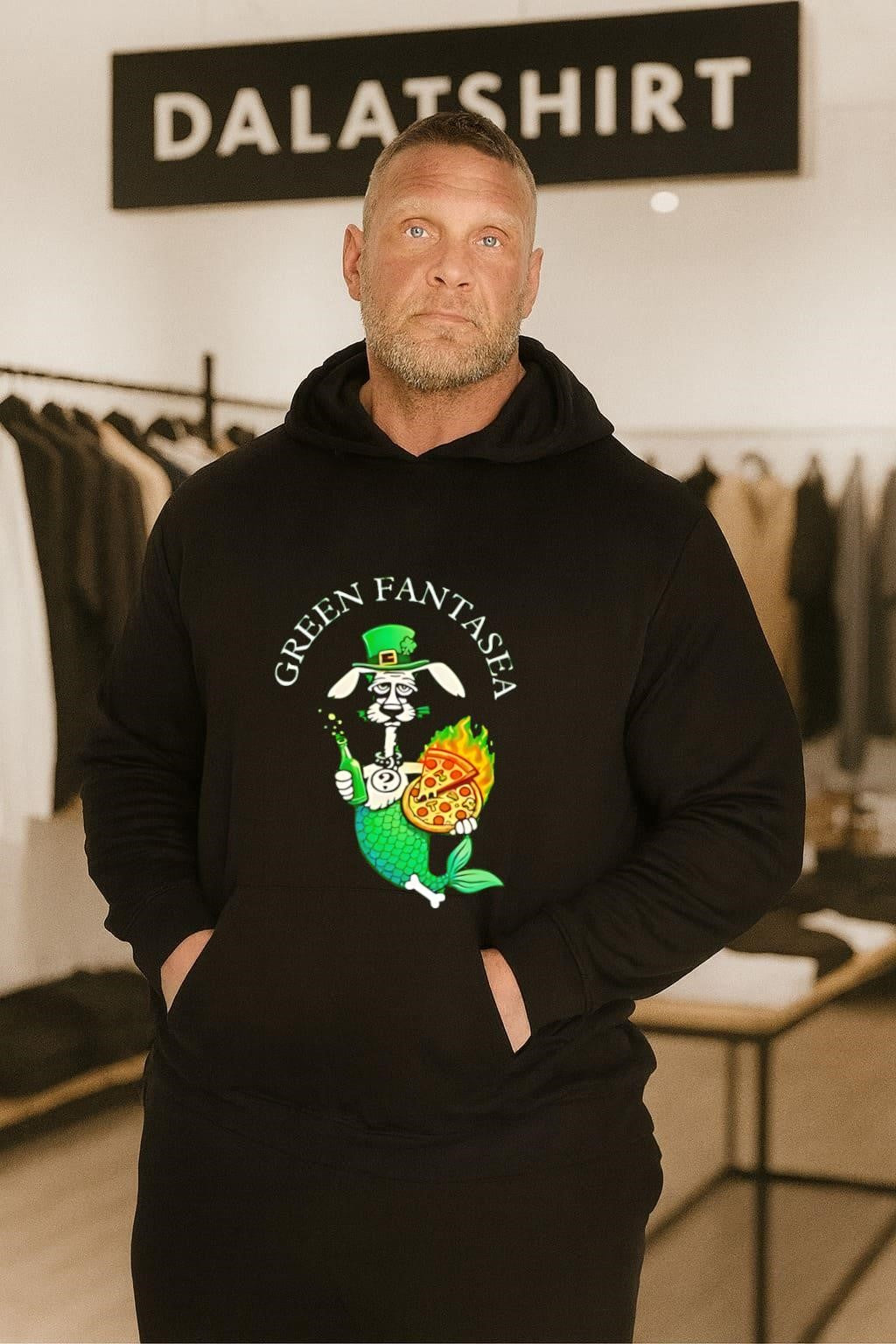 Green Fantasea Rabbit Mermaid shirt
