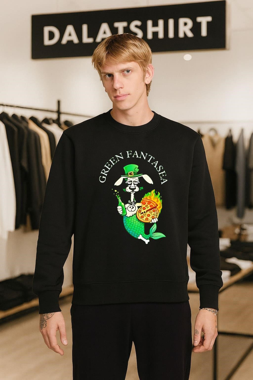 Green Fantasea Rabbit Mermaid shirt