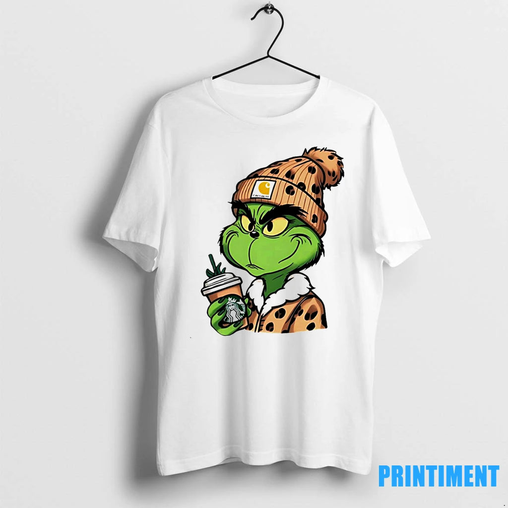 Grinch Boujee Leopard Tshirts Sweater