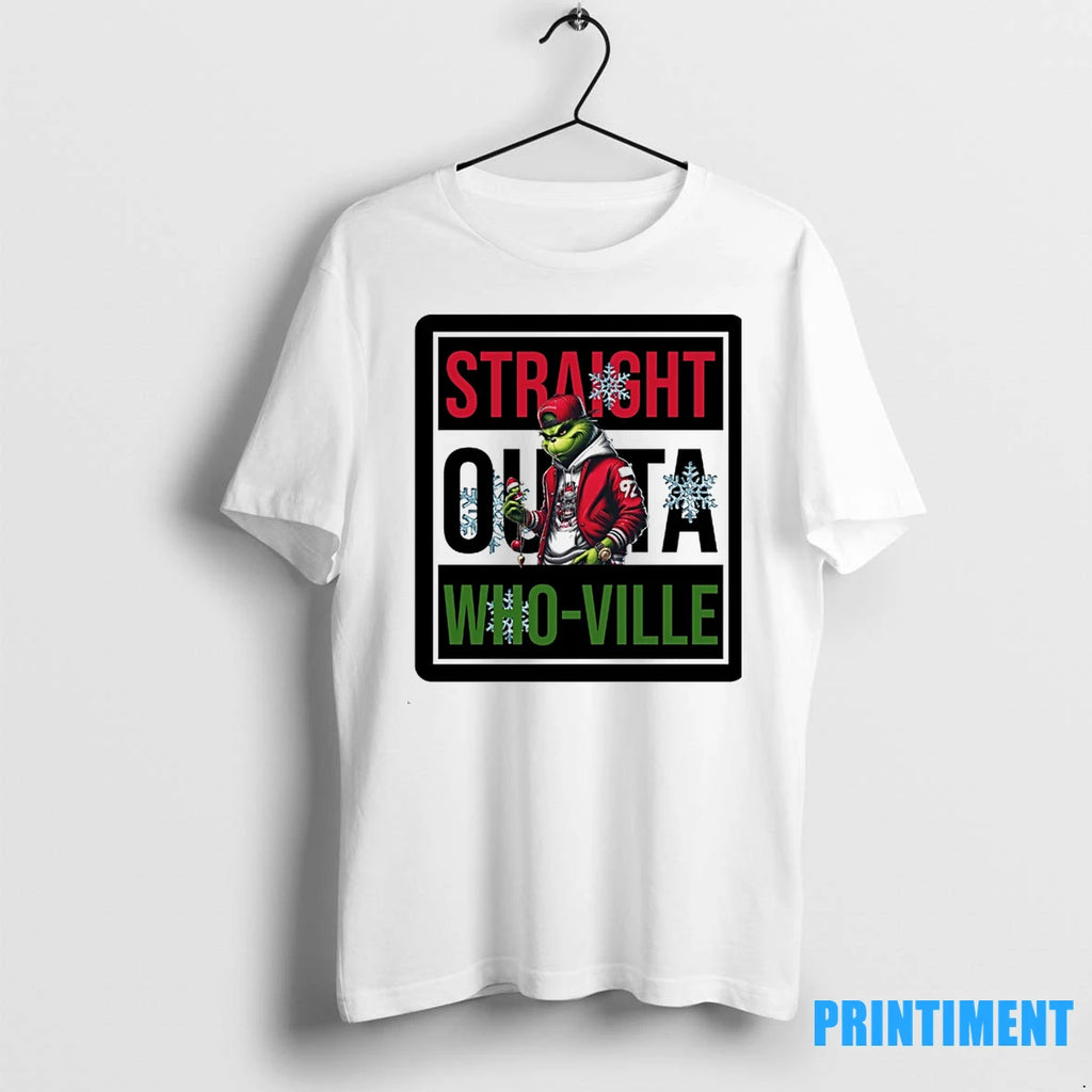 Grinch Straight Outta Whoville Christmas Tshirts Sweater