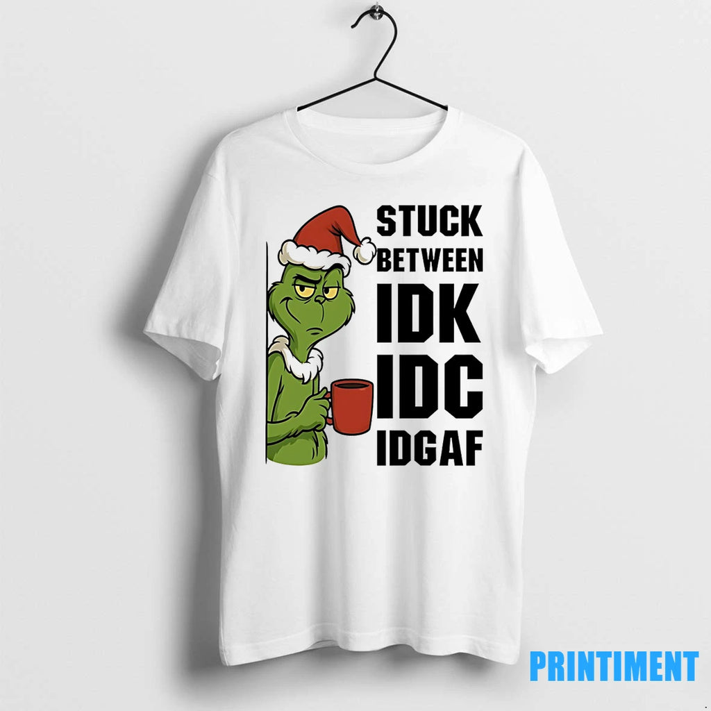Grinch Stuck Between Christmas Tshirts Sweater