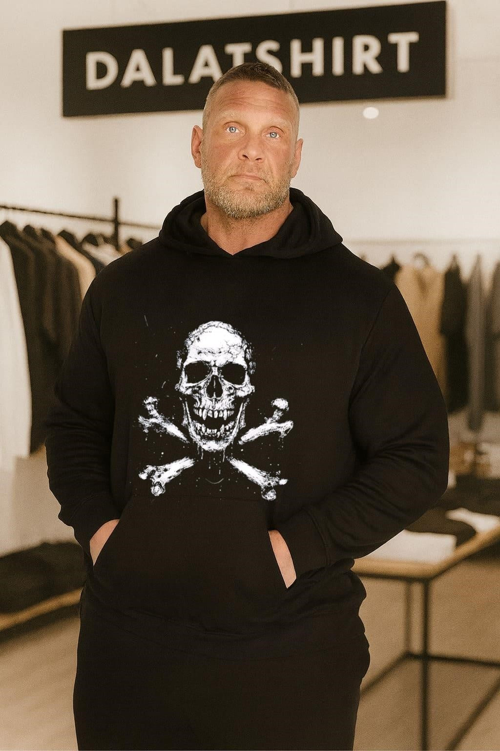Grinning Human Skull Crossbones Skeleton Gothic Horror Macabre Illustration shirt