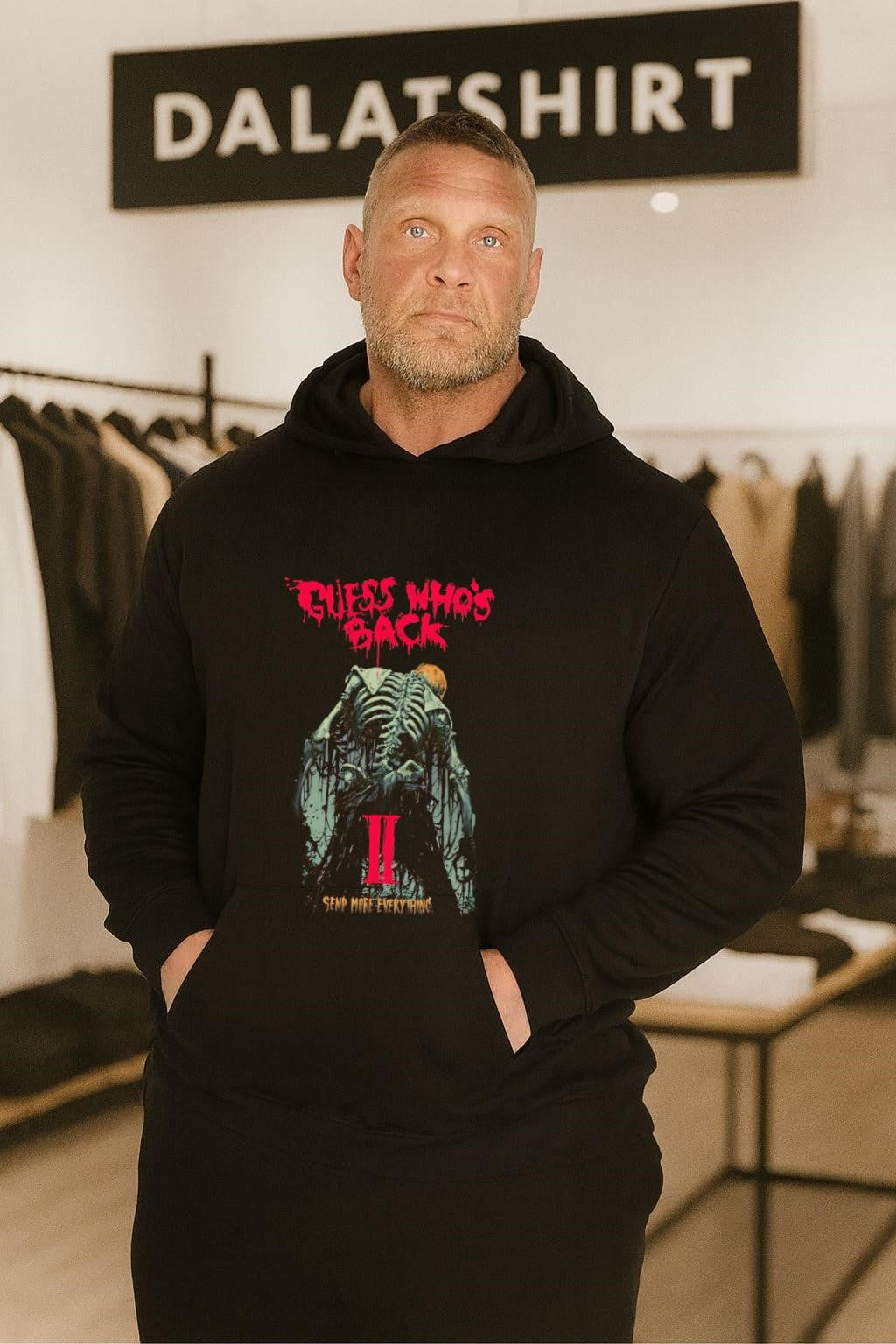 Guess Who’s Back II Send More Everything Skeleton Zombie Horror shirt
