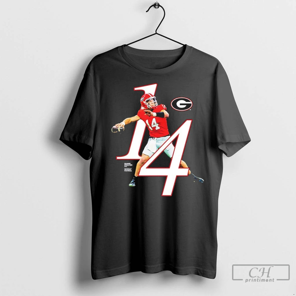 Gunner Stockton 14 Georgia Bulldogs Ncaa Player T Shirts