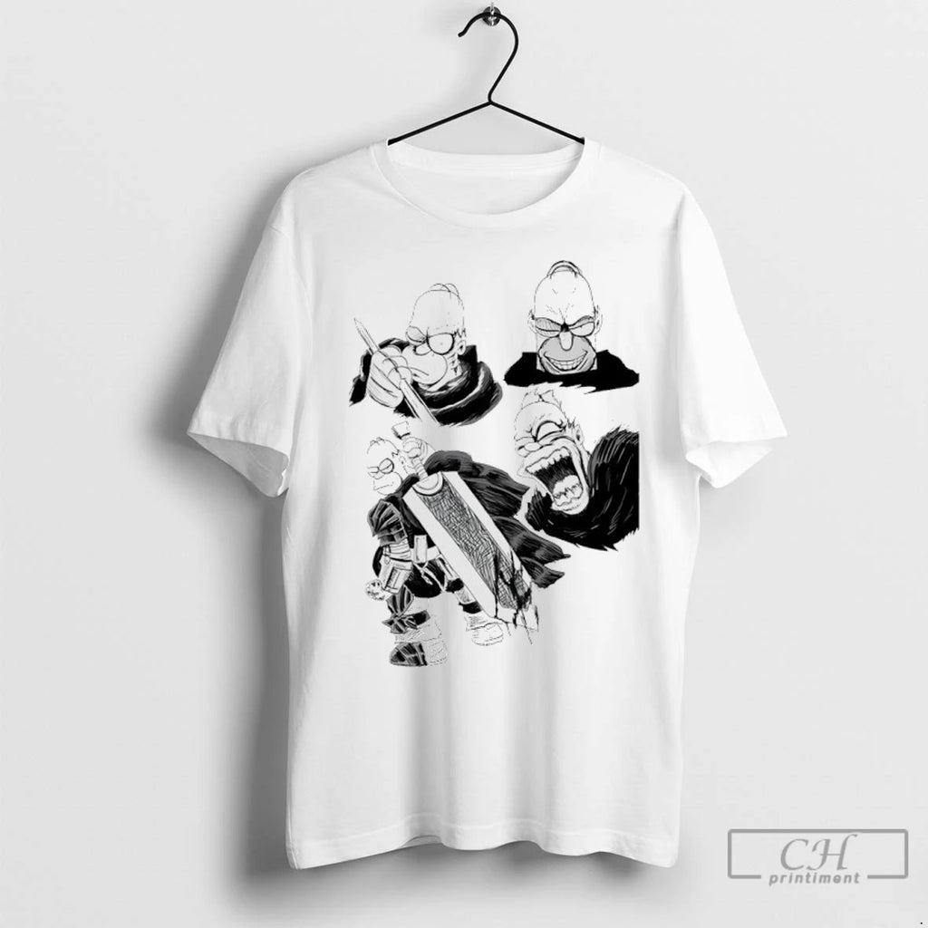 Guts Homer Simpson Berserk T Shirts