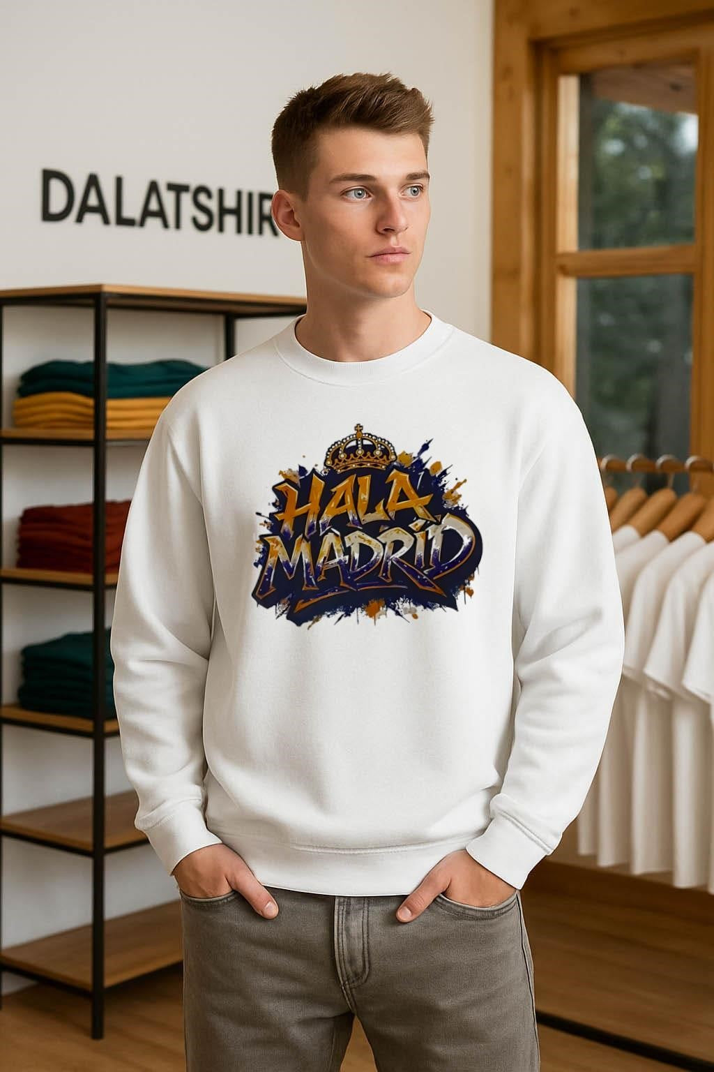 Hala Madrid Gold Crown Soccer Splash shirt