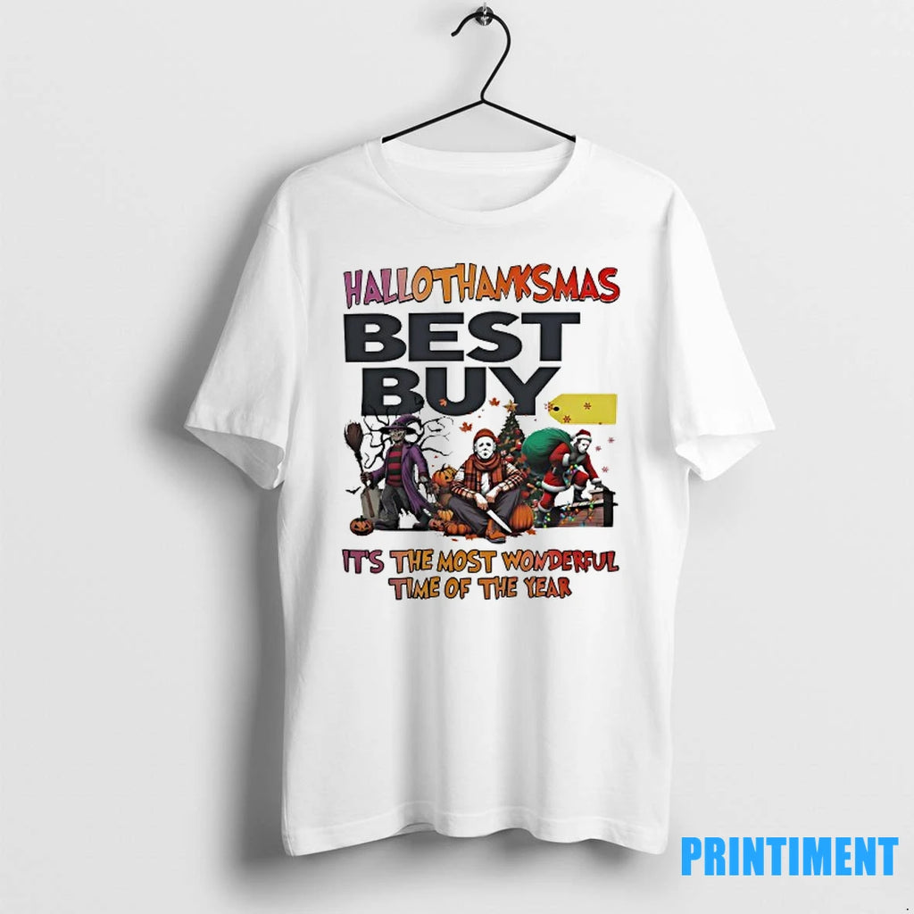 Hallothanksmas Best Buy Its The Most Wonderful Time Of The Year Horror Characters Tshirts Sweater