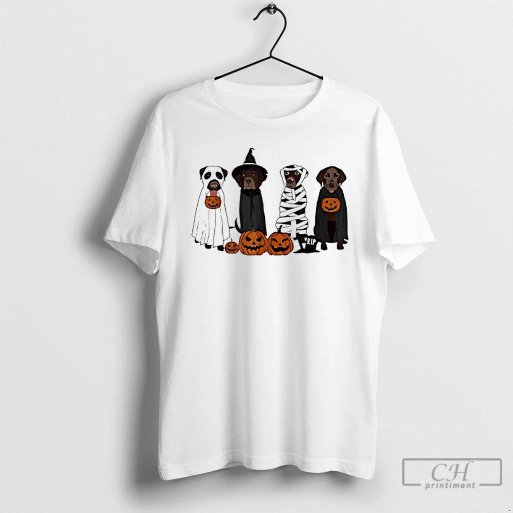 Halloween Brown Labrador T Shirts