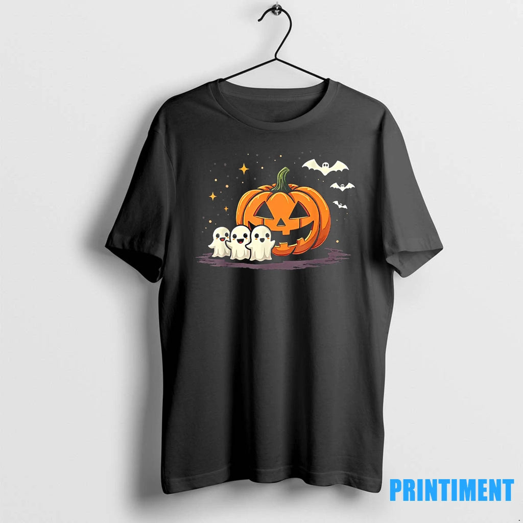 Halloween Gamer Pumpkin Eating Ghost Costume Tshirts Sweater
