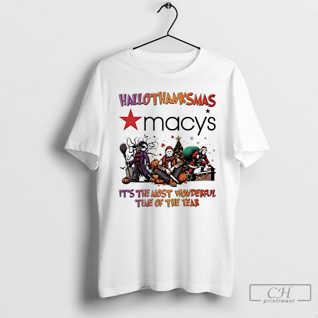 Halloween Movies Macys Hallothanksmas Its The Most Wonderful Time Of The Year T Shirts
