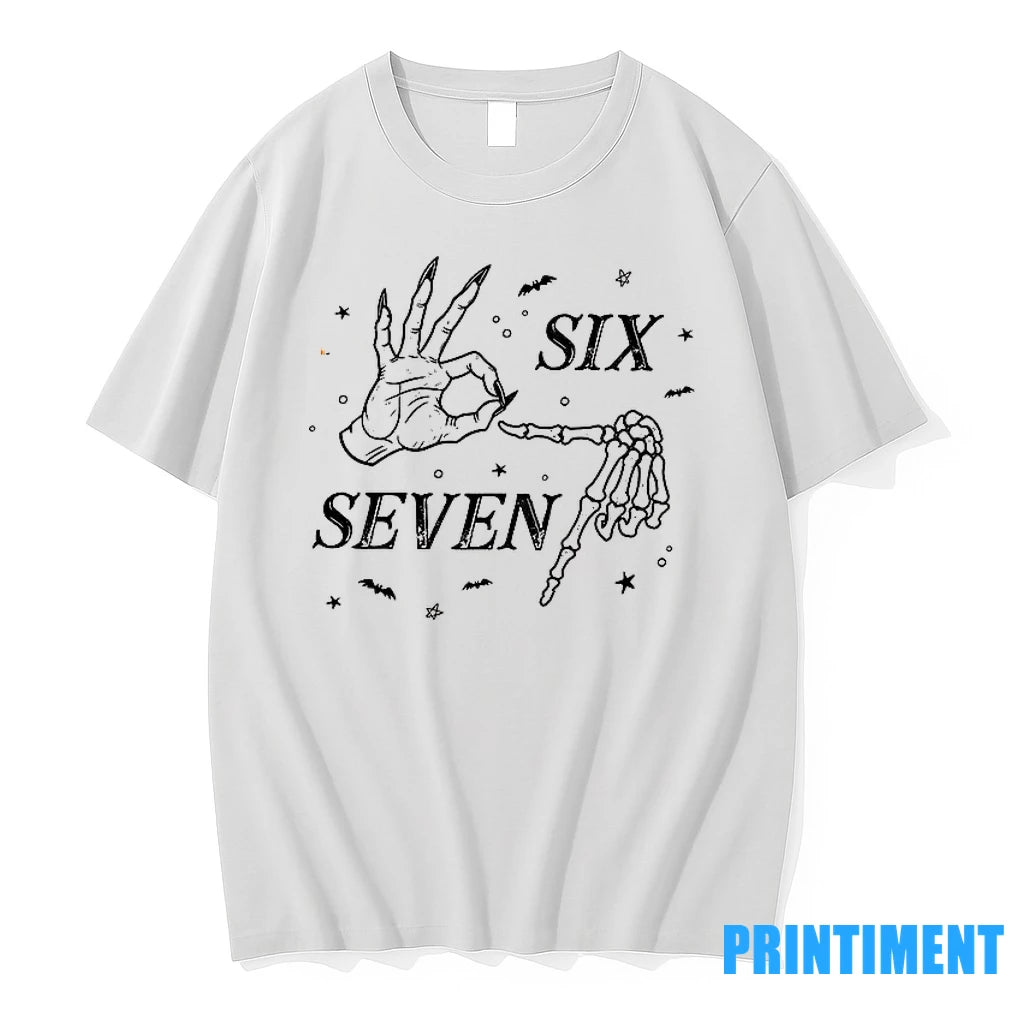 Halloween Six Seven Skeleton Hand Tshirts Sweater