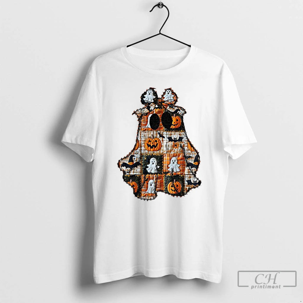 Halloween Vintage Quilt Ghost T Shirts
