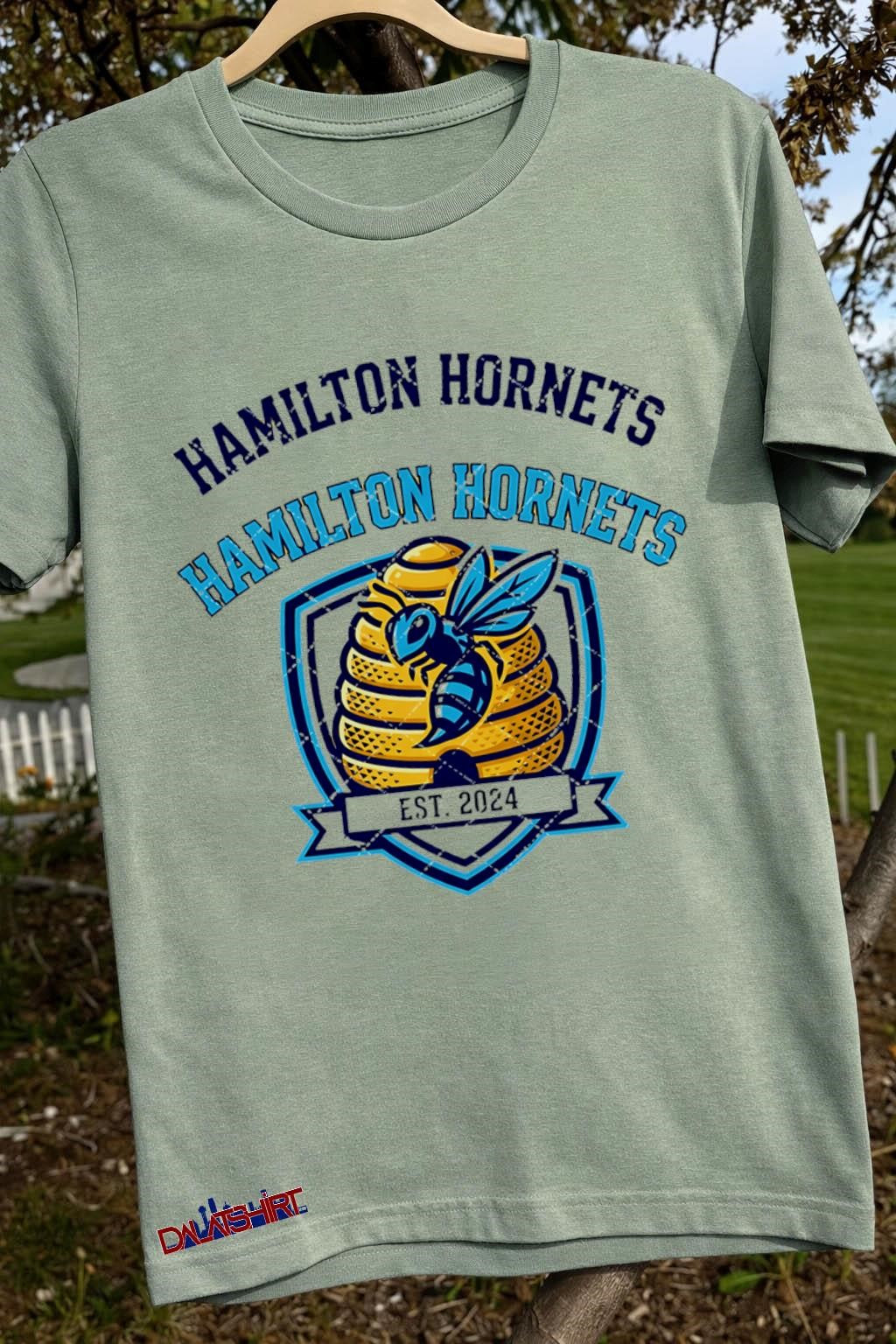 Hamilton Hornets Est 2024 Beehive Crest Sports Team Graphic shirt