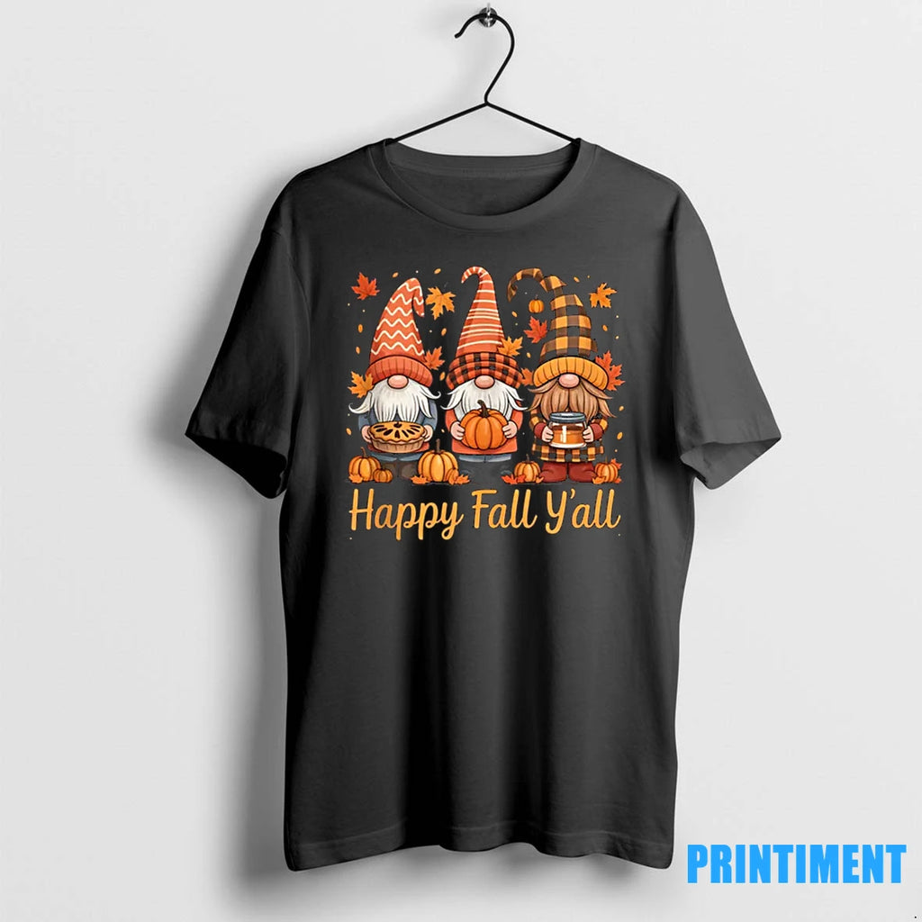 Happy Fall Yall Gnome Pumpkin Autumn Thanksgiving Gifts Tshirts Sweater
