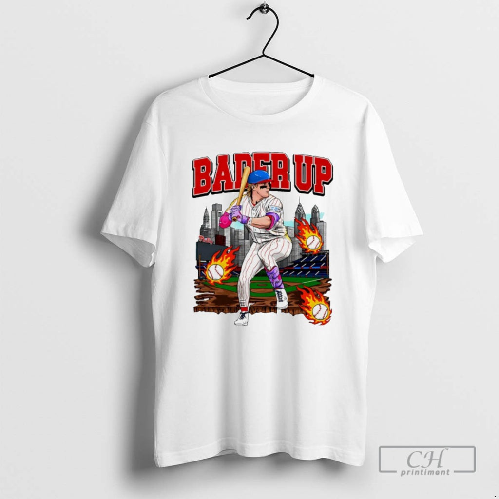 Harrison Bader Bader Up Philadelphia Phillies Graphic T Shirts